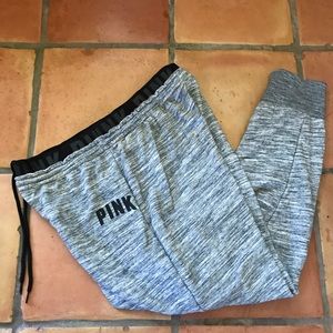 Victoria’s Secret pink skinny joggers logo waist